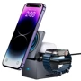Зарядное устройство Hoco Wireless Charger CQ8 Folding 3in1 Gray for iPhone 16 I 15 I 14 I 13 I 12 series, Apple Watch and Apple AirPods: Количество USB-портов нет