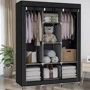 Шкаф Stenson тканевый раскладной 130х45х175 см черный (R93320 black) фото 2