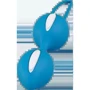Вагинальные шарики Fun Factory SMARTBALLS DUO white - neon turquoise