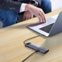 Адаптер Baseus Adapter Metal Gleam Series USB-C to HDMI+2xUSB3.1+2xUSB3.0+USB-C+PD+RJ45+SD+TF Gray (WKWG020213) фото 7