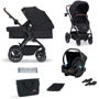 Универсальная коляска 3 в 1 Kinderkraft B-Tour Deep Black (KSBTOU00BLK3000): Ширина шасси 60