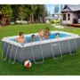 Бассейн Bestway каркасный прямоугольный 404-201-100 см (56442) (фильтр-насос, лестница, ремкомплект, в коробке, 59-165-38 см) фото 2