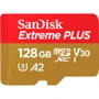 Карта памяти SanDisk 128GB microSDXC Class 10 UHS-I U3 A2 V30 Extreme PLUS + adapter (SDSQXBD-128G-GN6MA)
