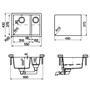 Кухонная мойка SCHOCK QUADRO N150 Superwhite-01(25066001): Форма Прямоугольная