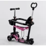 Детский самокат 5 в 1 Best Scooter S 5099 Черный с розовым: Тип колес литые