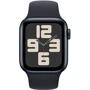 Apple Watch SE 2 2023 40mm GPS Midnight Aluminum Case with Midnight Sport Band - M/L (MR9Y3) UA: Материал фторэластомер черного цвета