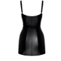 Платье Noir Handmade F320 Starlet wetlook minidress with ring belt Вlack, 3XL