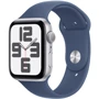 Apple Watch SE 2 2024 40mm GPS Silver Aluminum Case with Denim Sport Band - M/L (MXED3QH/A) UA