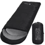 Спальний мішок Springos 2 в 1 CS0042 +8 ...+20 °C R Black/Grey
