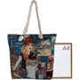 Женская сумка шоппер Valiria Fashion синяя (3DETAL1811-4): Застежка Молния