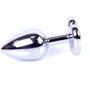 Анальная пробка с кристаллом Jewellery Silver Heart PLUG Red