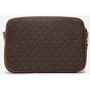 Женская сумка кросс боди Michael Kors JET SET LG EW CROSSBODY темно-коричневая (32F1GJ6C7B200): Застежка Молния