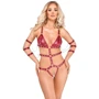 Боди с фиксаторами для рук Orion Bad Kitty Strap Body Red, L