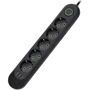 Сетевой фильтр Voltronic F05U 5 розеток EU 3хUSB Black (F05U-Black)