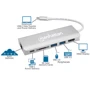 Адаптер Intracom Adapter Manhattan USB-C to HDMI+2xUSB3.0+RJ45+SD PD Silver фото 5