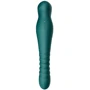 Смартвибратор-пульсатор Zalo — King Turquoise Green, кристалл Swarovski