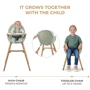 Стульчик для кормления 2 в 1 Kinderkraft Fini 2 Green (KHFINI02GRE0000): Регулировка высоты стула нет