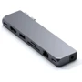 Адаптер Satechi Adapter Aluminum USB-C to 2xUSB-C+USB+HDMI+RJ45+SD+3.5mm Space Gray (ST-UCPHMXM): Цвет серый