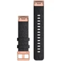 Ремешок Garmin QuickFit 20 Watch Bands Heathered Black Nylon with Rose Gold Hardware (010-12874-00): Цвет черный