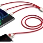 Кабель Baseus USB Cable to Lightning/microUSB/USB-C Tiger 3.5A 1.2m Red (CASX010009) фото 5
