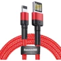 Кабель Baseus USB Cable to Lightning Cafule Special Edition 2.4A 1m Red (CALKLF-G09)