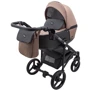 Коляска 2 в 1 Bair City Soft 273 Капучино - черная кожа (680692): Возможность установки люльки есть