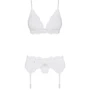 Эротический кружевной комплект Obsessive 810-SEG-2 set white S/M