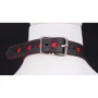 Ошейник с поводком COLLAR HEART Black and Red, SKN-AS14