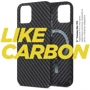 Чехол для iPhone ArmorStandart LikeCarbon MagCase Black for iPhone 15 Plus (ARM69292): Цвет черный