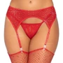 Пояс для чулок Leg Avenue Rhinestone garterbelt Red One Size