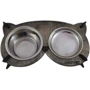 Миски на подставке Lucky Pet Cat 32x18x8 см черные (4820224213507): Материал Металл, Дерево