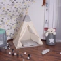 Детская палатка Springos Tipi XXL вигвам бело-серая (TIP10)