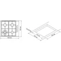 Варильна поверхня газова Pyramida PSG 614 BLACK LUXE: Кількість конфорок 4