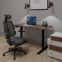 Комплект Mealux PowerDesk Lite Walnut+ Leo Air Plus Grey стол и стул (EVO-201 Lite Walnut /B +Y 546 KBG) фото 3