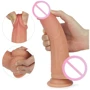 Вибратор с ротацией и подогревом LoveToy Dual-Layered Silicone Nature Cock Anthony 8.5" Flesh
