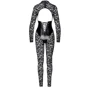 Комбинезон Noir Handmade F299 Enigma lace catsuit with underbust bodice Black, M