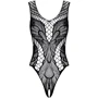 Эротическое боди с вырезом Obsessive B138 black S/M/L