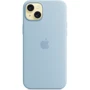 Чехол для iPhone Apple iPhone 15 Plus Silicone Case with MagSafe - Light Blue (MWNH3ZM/A): Материалы Силикон