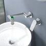Смеситель настенный Lefton Single-Handle Wall Mount Bathroom Faucet with Temperature Display-BFWM2401 Brushed Nickel: Вид смесителя Однорычажный