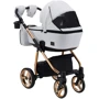 Коляска 2 в 1 Adamex Barcelona Polar (Pink Gold) кожа 100% BR321 (624627): Ширина шасси 58.5 см