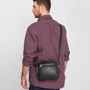 Мужская сумка через плечо Ricco Grande черная (K12001-2bl-black): Фактура Матовая, Гладкая