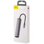 Адаптер Baseus Adapter USB-C to 3xUSB3.0+HDMI+USB-C+RJ45 Gray (CAHUB-J0G) фото 8