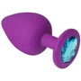 Анальная пробка CRYSTAL Purple Silicone Topaz, L