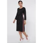 Платье FashionUp PL-1778B 44 черное повседневное удлиненное миди