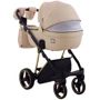 Коляска 2 в 1 Adamex Mimi Polar (Gold) шкіра 100% CR305 бежева шкіра - бежева шкіра (видавлені точка) (623904): Ширина шасі 60 см