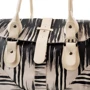 Женская сумка саквояж Laskara черно-белая (LK-10250-zebra): Фактура Матовая, Зернистая