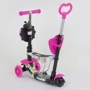 Самокат 5в1 Best Scooter, PU колеса, підсвічування коліс, Абстракція Pink / Black (74069): Тип коліс литі