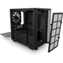 Корпус NZXT H210 Matte Black (CA-H210B-B1): Матеріал передній панелі пластик