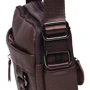 Мужская сумка через плечо Borsa Leather коричневая (K11169a-brown): Фактура Матовая, Зернистая