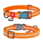Ошейник для собак водостойкий WAUDOG Waterproof с QR-паспортом светоотражающий пластиковая пряжка S Ш 15 мм Дл 23-35 см оранжевый (26164)